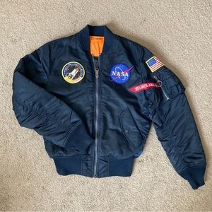 Alpah Industries Military Bomber Jacket Nasa Reversible
